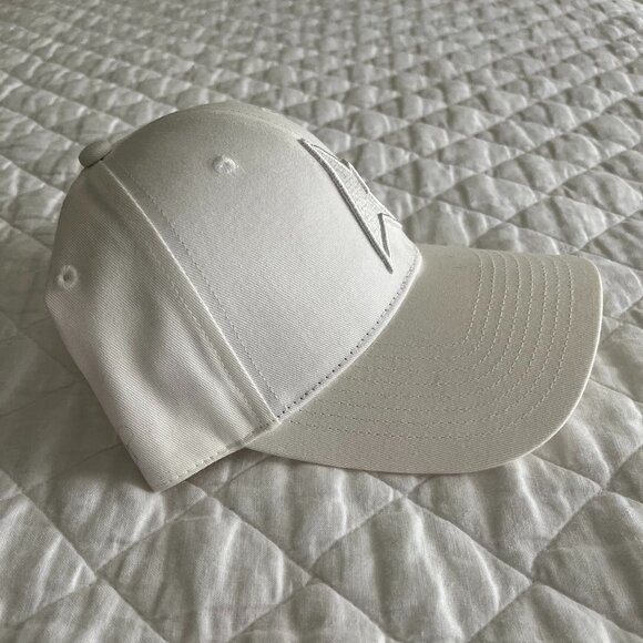 Golden Goose White Cream Adjustable Baseball Hat Cap With Star NWOT - Picture 8 of 16